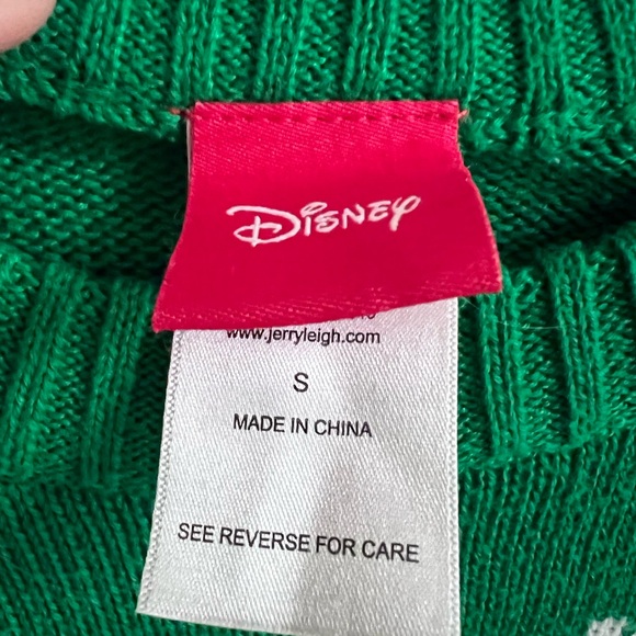 Disney Green Holiday Sweater, Mickey Mouse Christmas Sweater, Size S - Picture 2 of 2